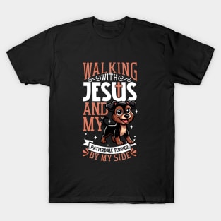 Jesus and dog - Patterdale Terrier T-Shirt